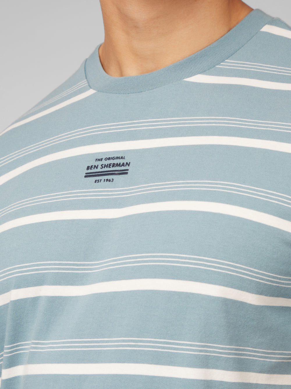 Ben Sherman Fine Stripe T-Shirt Blue | 4513967-XG