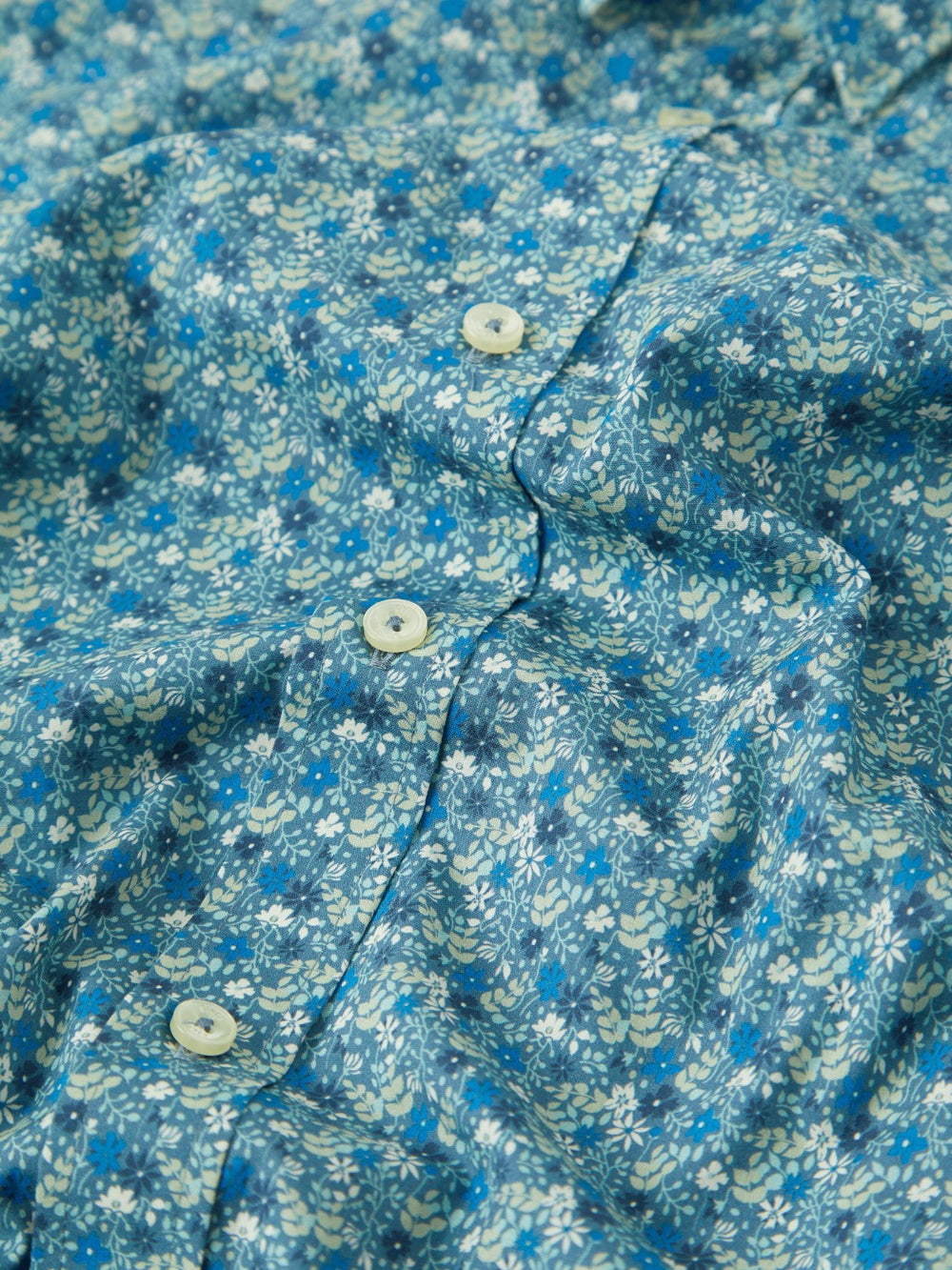 Ben Sherman Floral Print Long-Sleeve Shirts Blue Grey | 2936507-IA