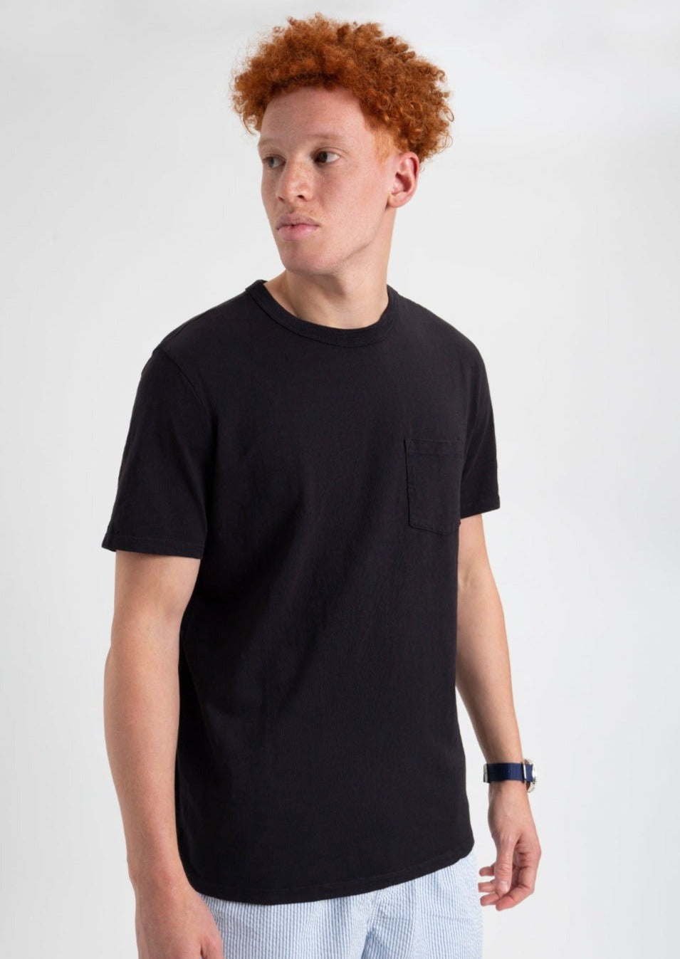 Ben Sherman Garment Dye Beatnik T-Shirt Black | 6475921-CG