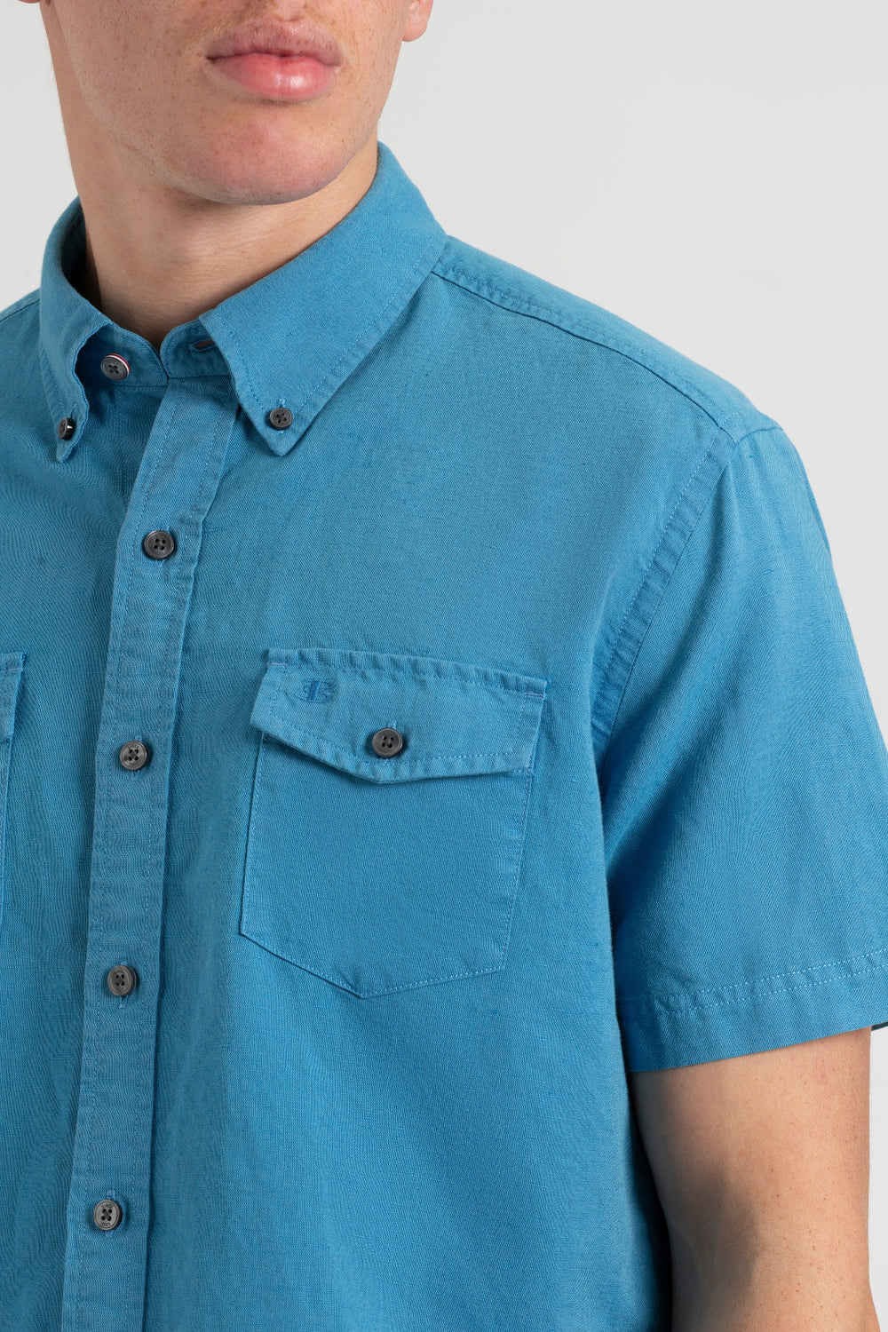 Ben Sherman Garment Dye Linen Shirts Blue | 0654183-IE