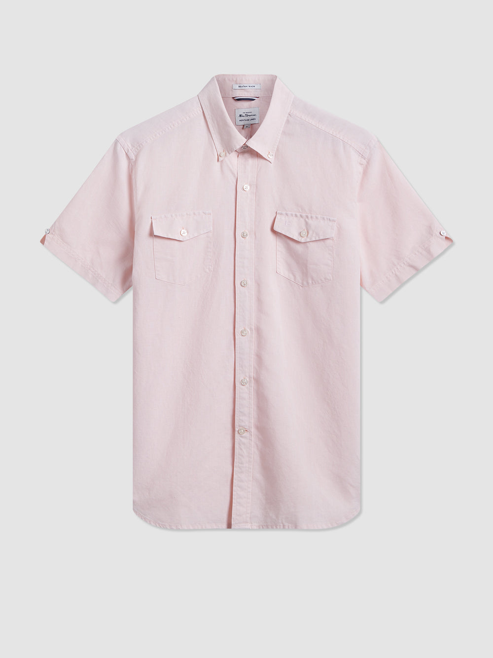 Ben Sherman Garment Dye Linen Shirts Light Pink | 7654319-MF