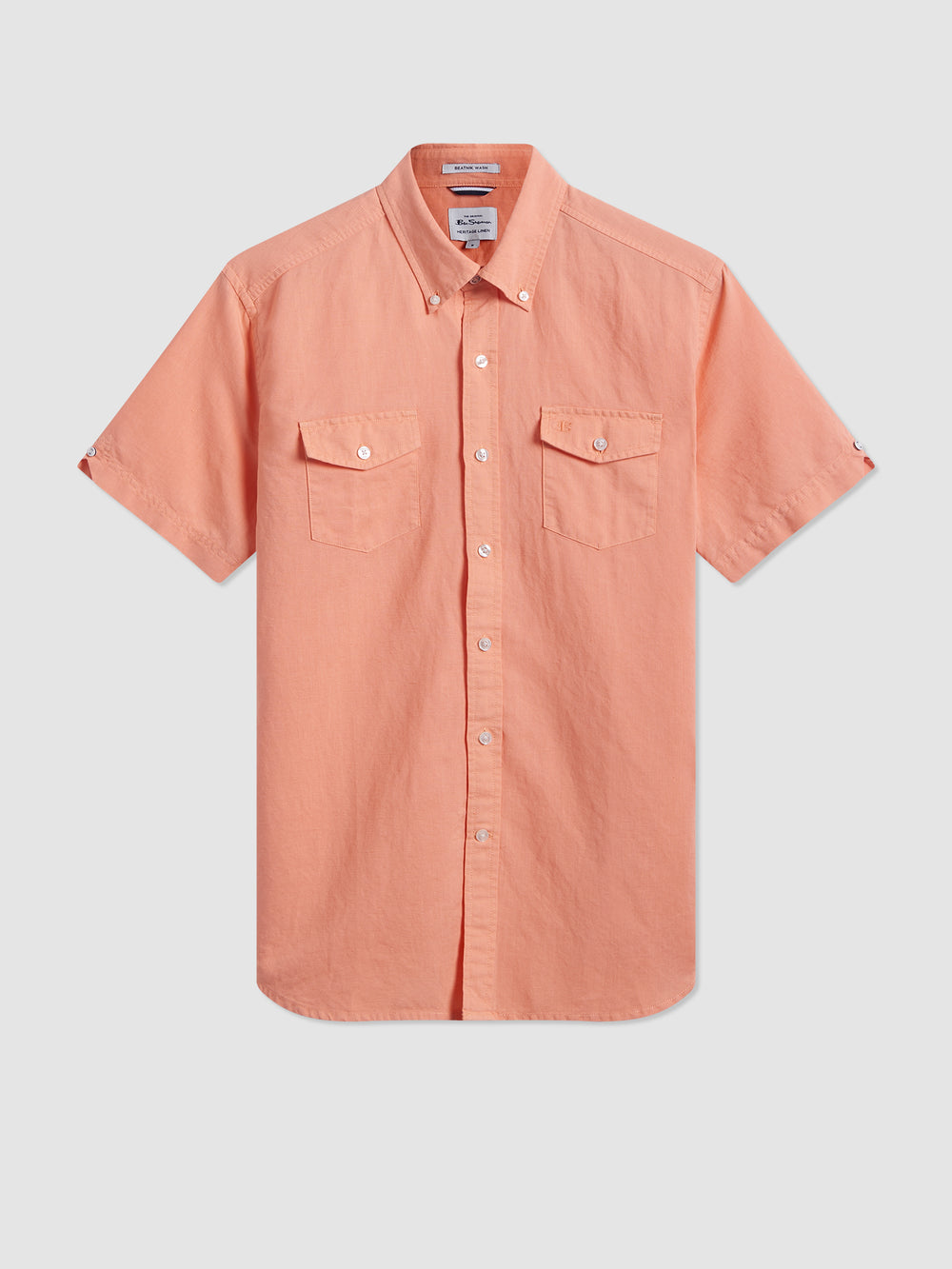 Ben Sherman Garment Dye Linen Shirts Orange | 6302195-JP