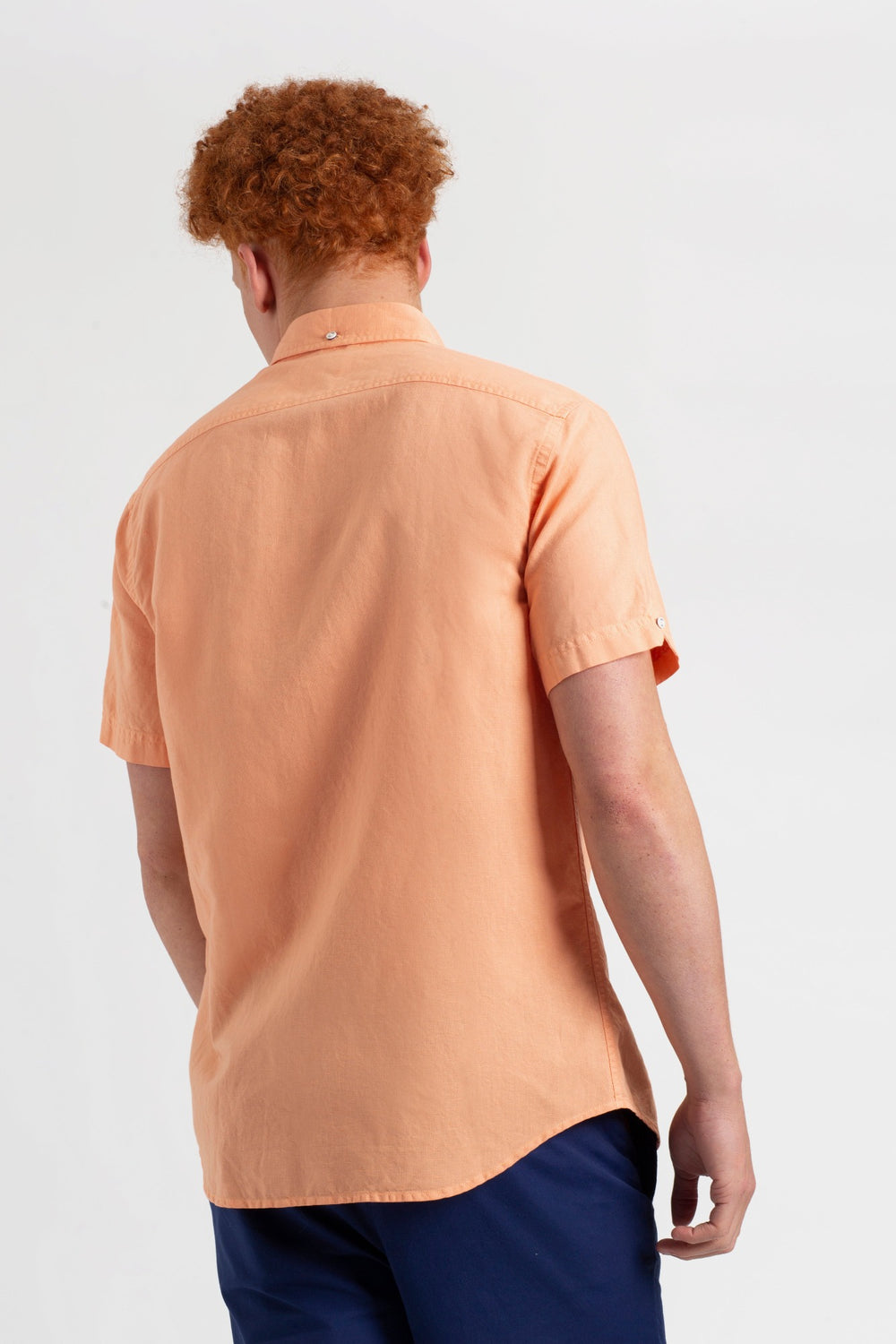 Ben Sherman Garment Dye Linen Shirts Orange | 6302195-JP