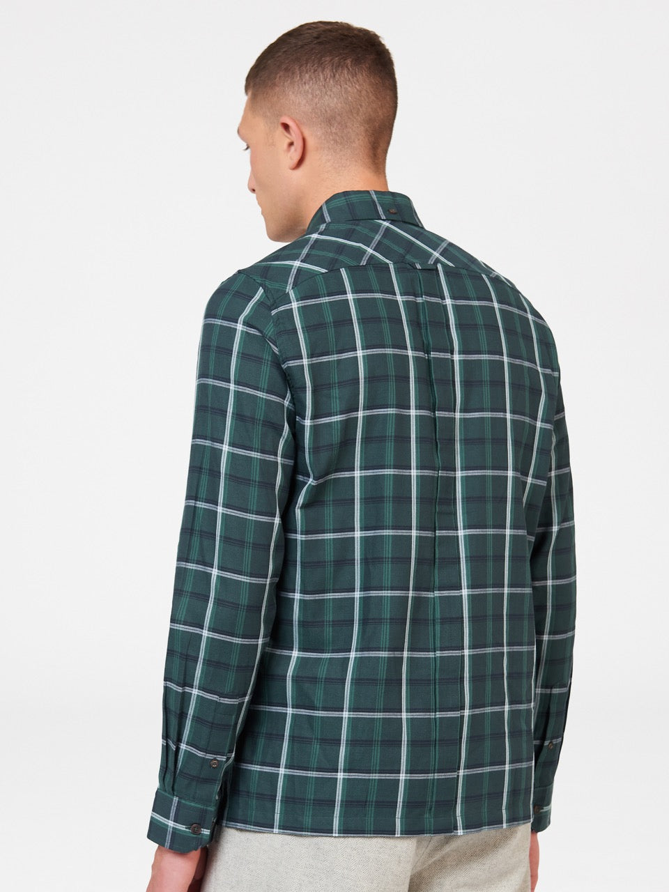 Ben Sherman Grid Check Shirts Green | 9840215-CH