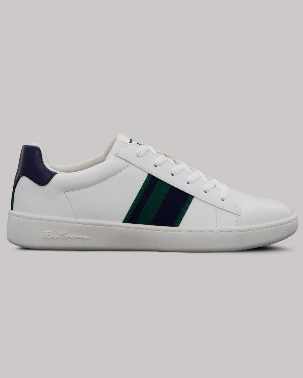 Ben Sherman Hampton Stripe Sneakers White / Navy / Green | 9823106-PN