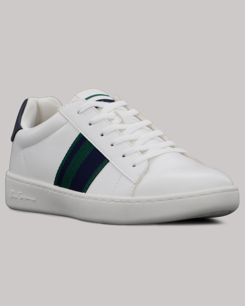 Ben Sherman Hampton Stripe Sneakers White / Navy / Green | 9823106-PN