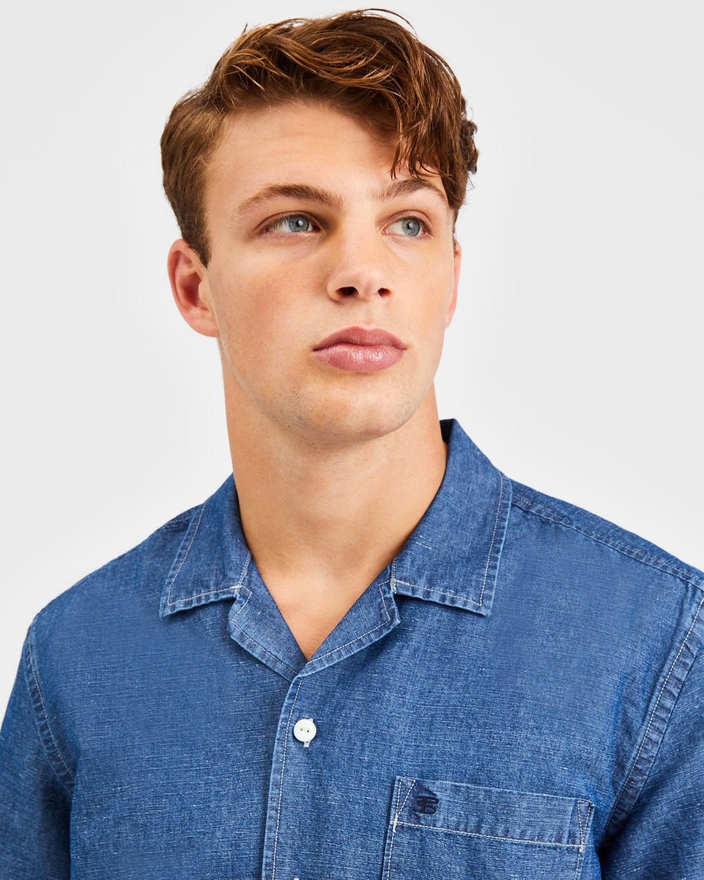 Ben Sherman Hastings Garment Dye Chambray Shirts Indigo | 1462530-ST