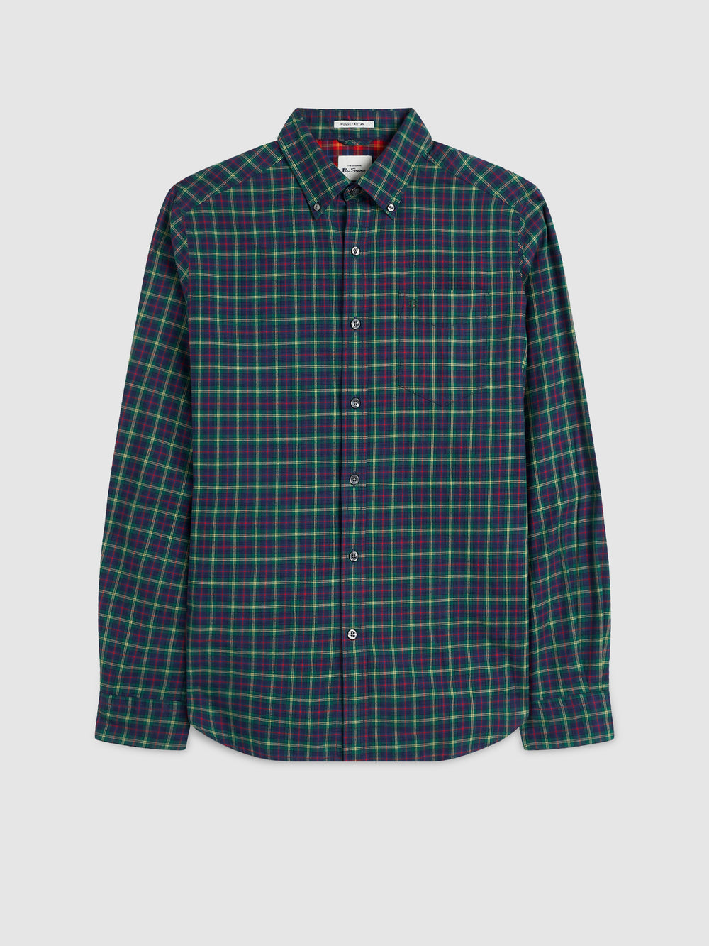 Ben Sherman House Tartan Twill Shirts Green | 5430796-NG