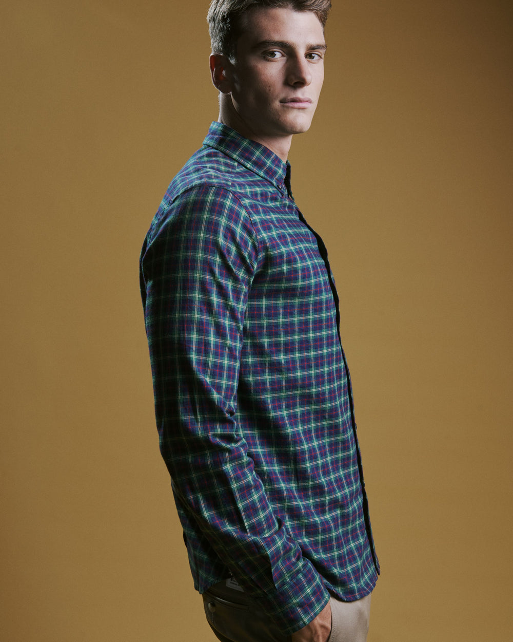 Ben Sherman House Tartan Twill Shirts Green | 5430796-NG