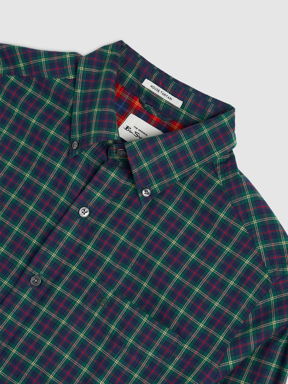 Ben Sherman House Tartan Twill Shirts Green | 5430796-NG