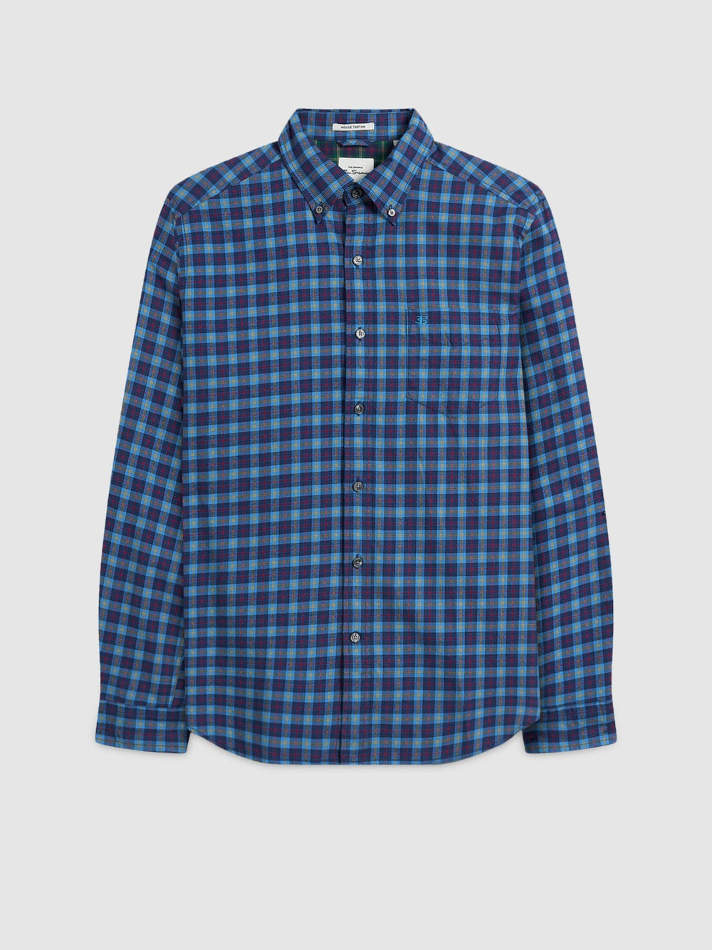 Ben Sherman House Tartan Twill Shirts Navy | 7410582-LC