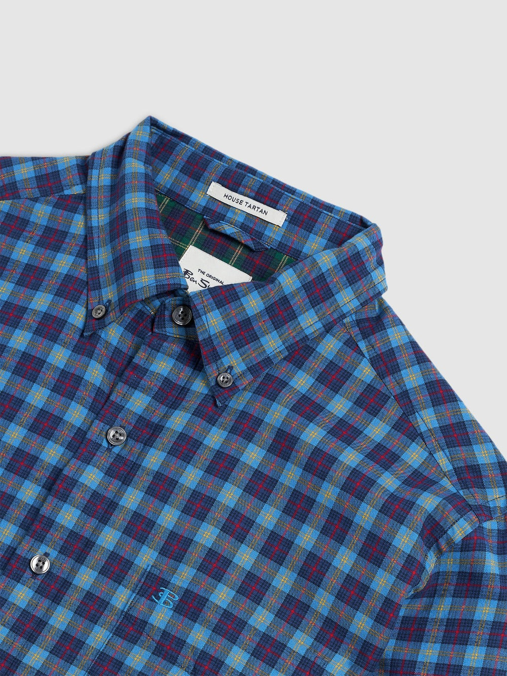 Ben Sherman House Tartan Twill Shirts Navy | 7410582-LC