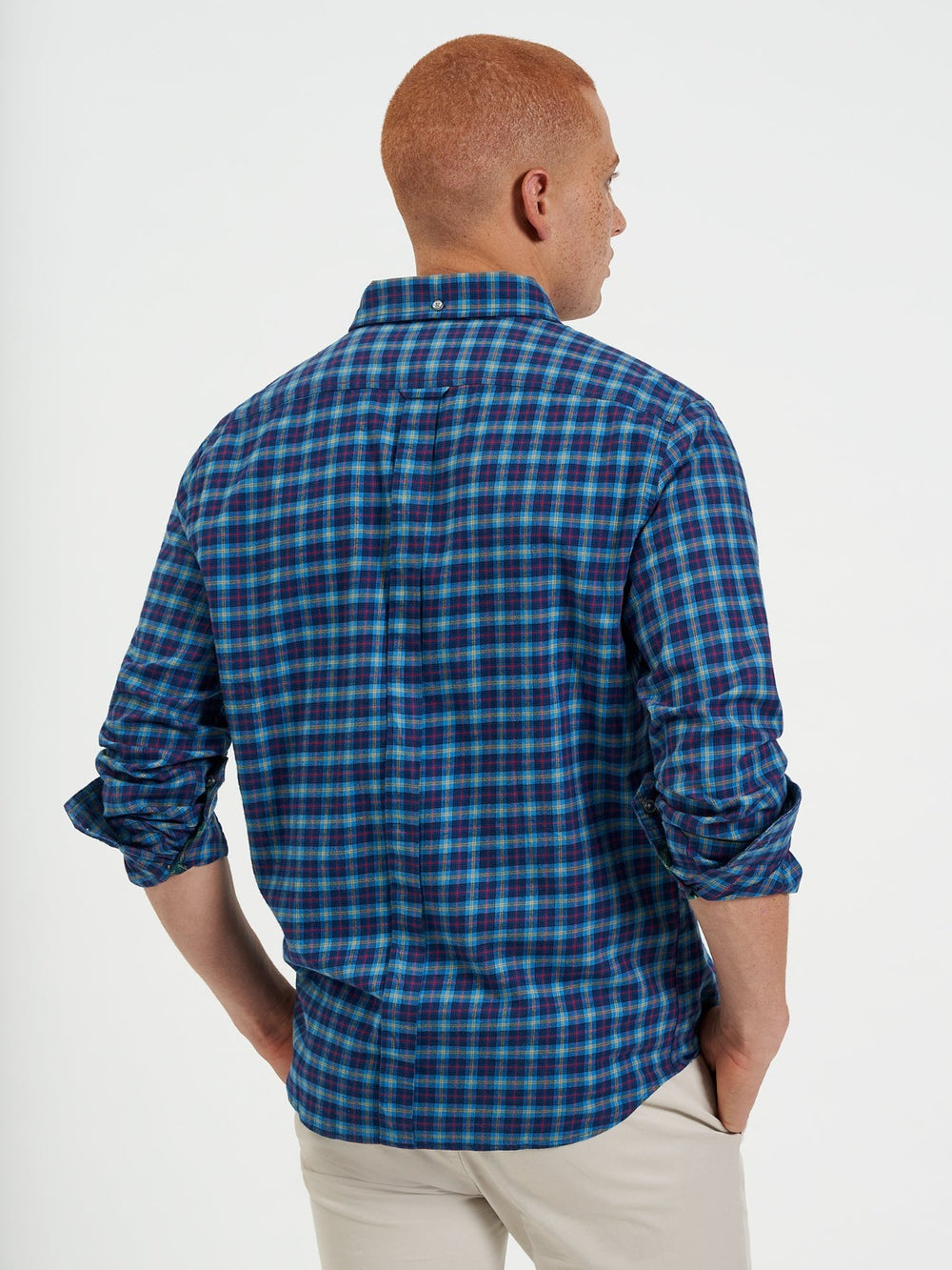 Ben Sherman House Tartan Twill Shirts Navy | 7410582-LC