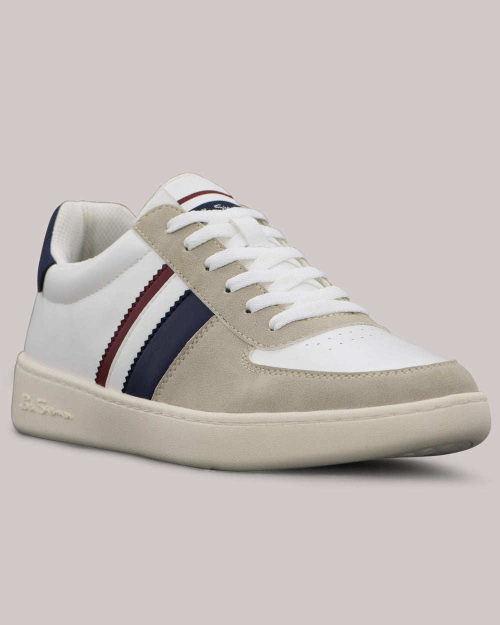 Ben Sherman Hyde Navy Stripe Sneakers White | 5832970-SD