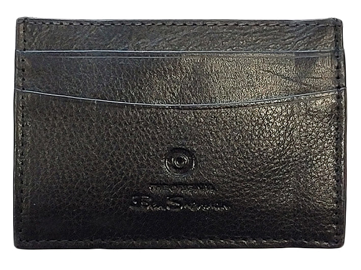 Ben Sherman Koki Leather Card Holder Wallets Black | 6375084-FM