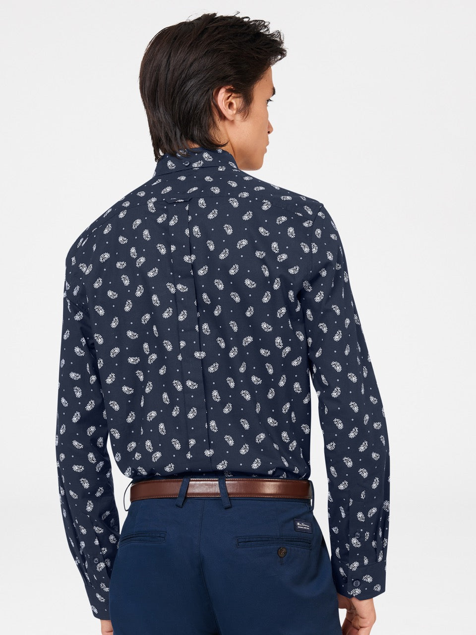 Ben Sherman Micro Paisley Shirts Navy | 6751304-AJ