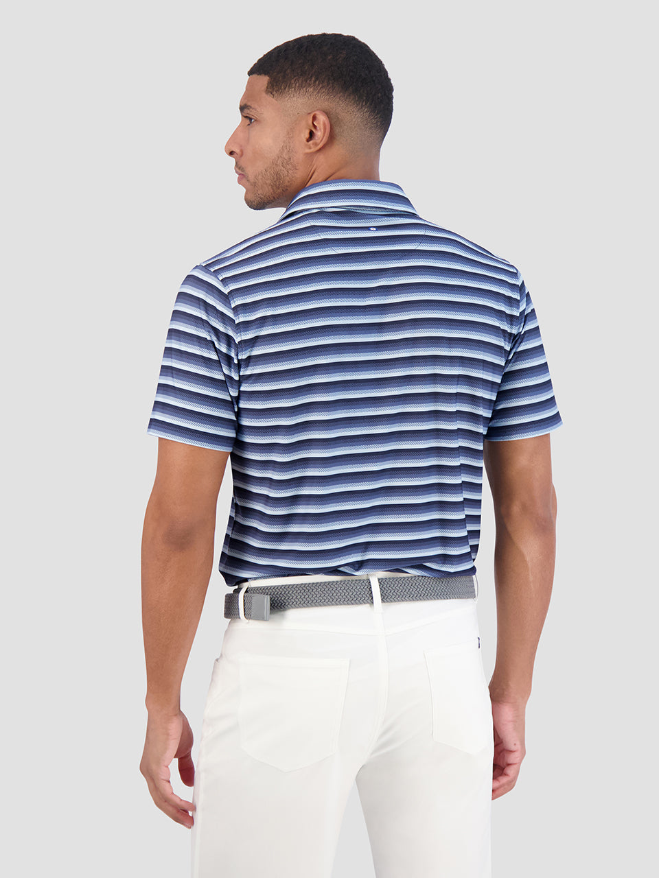 Ben Sherman Multi Stripe Tech Jersey Sports Fit Polo Shirts Navy | 0876195-FA