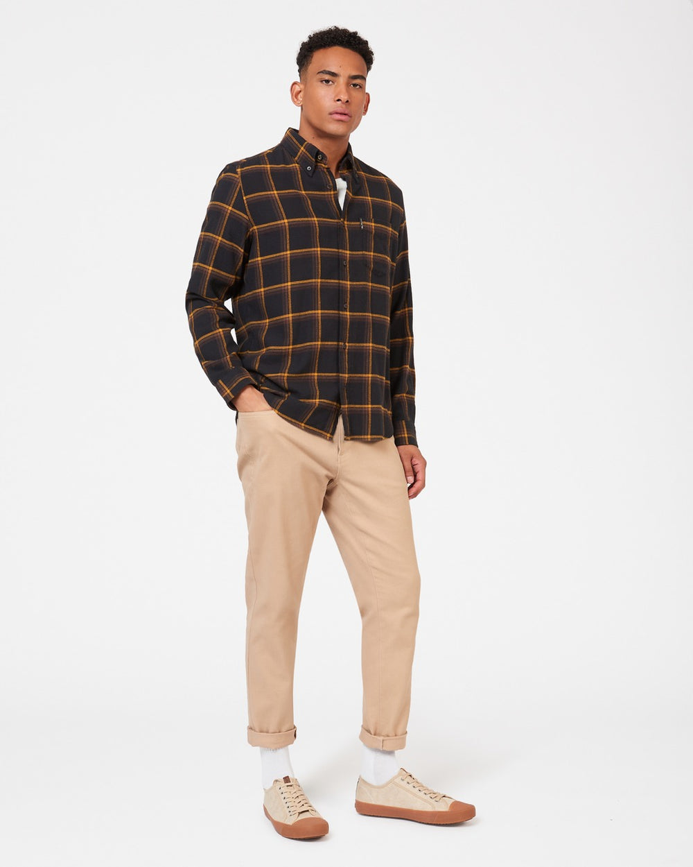 Ben Sherman Oversized Brushed Check Shirts Black | 8690572-TI