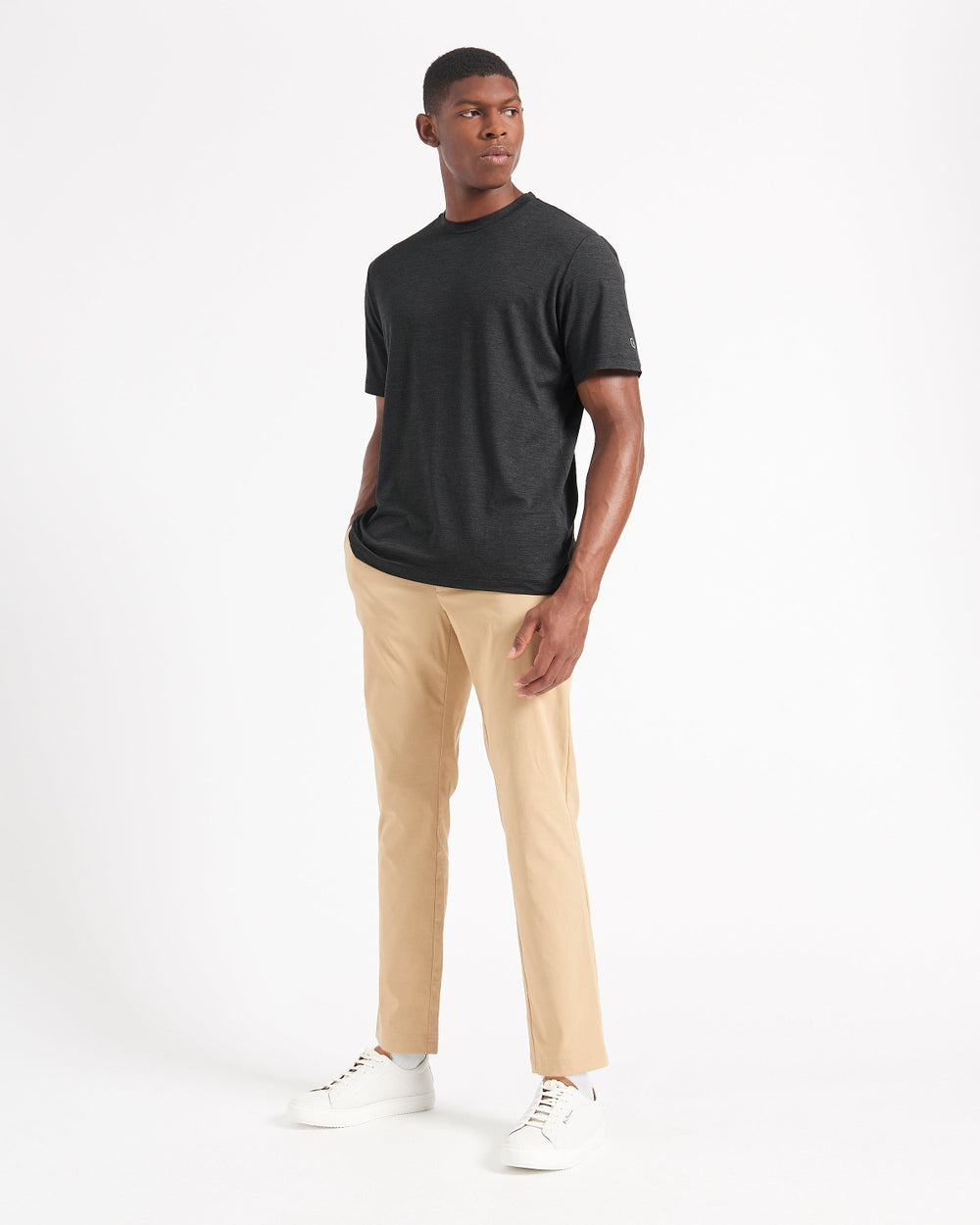 Ben Sherman Performance Stretch Marl T-Shirt Black | 4305897-XZ