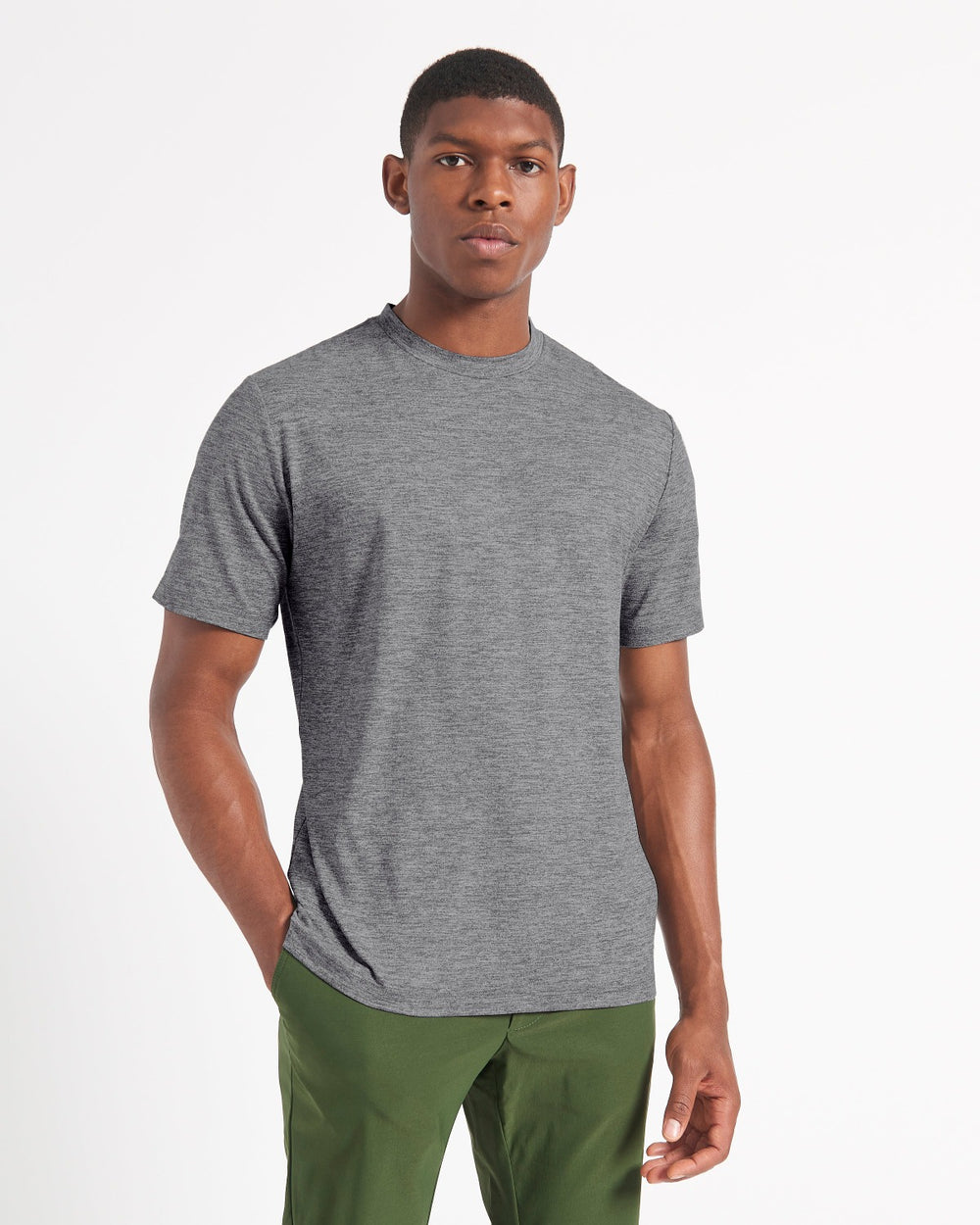 Ben Sherman Performance Stretch Marl T-Shirt Grey | 1590863-OF