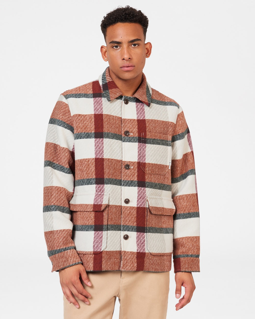 Ben Sherman Plaid Jackets Orange | 3567219-CI