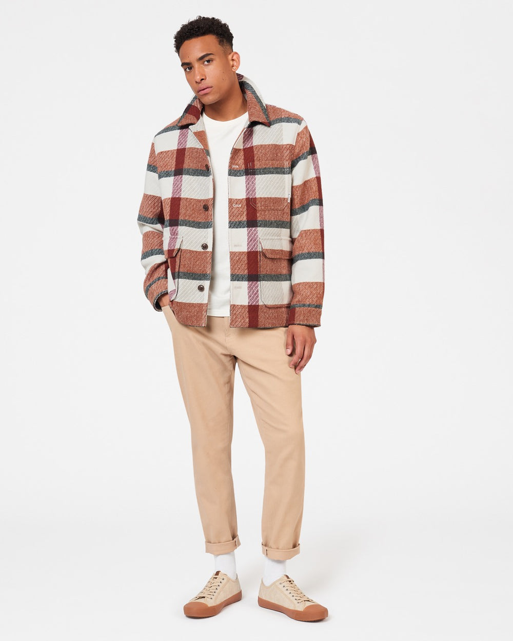 Ben Sherman Plaid Jackets Orange | 3567219-CI