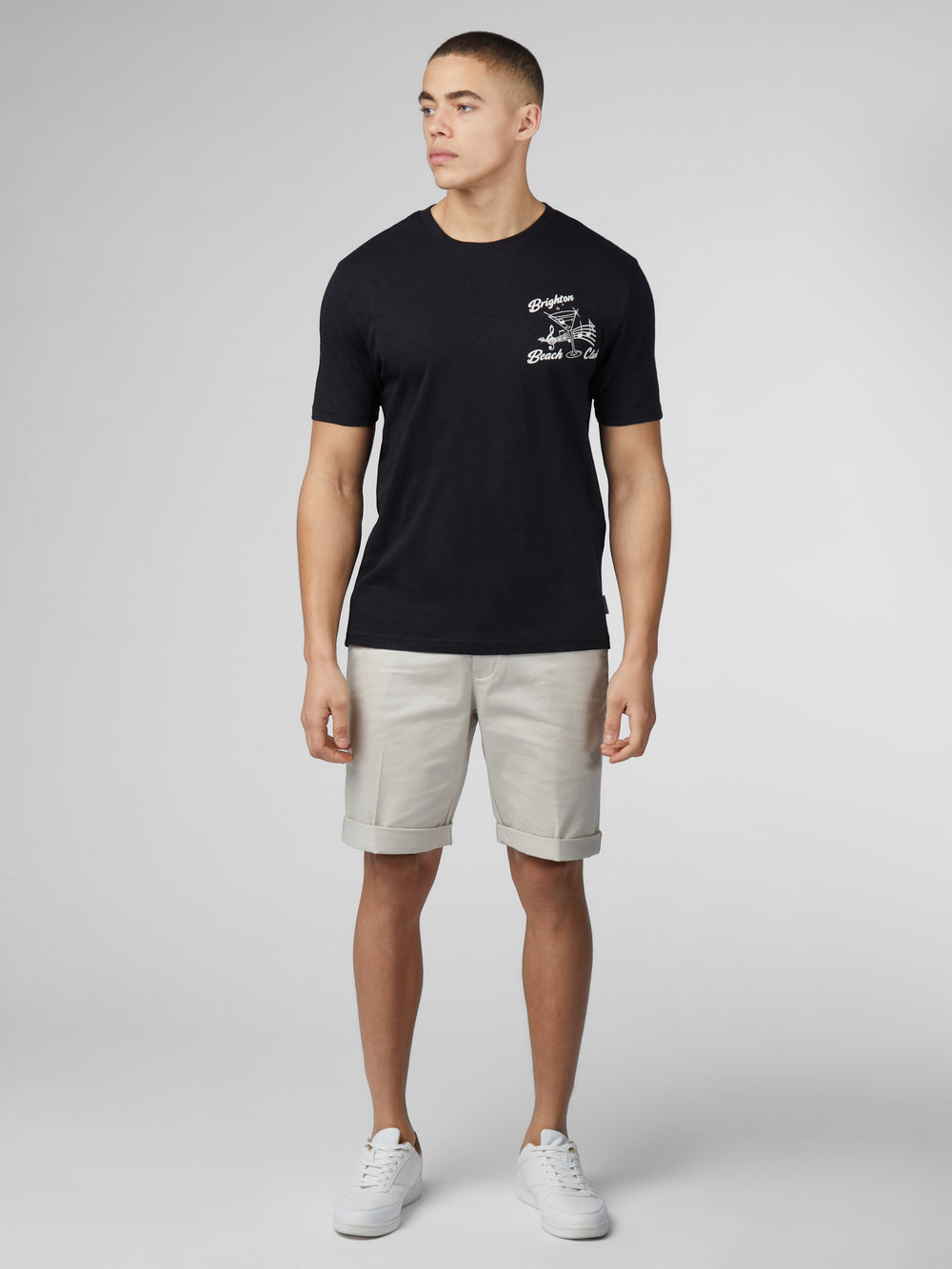 Ben Sherman Signature Brighton Beach Club T-Shirt Black | 7419360-GF