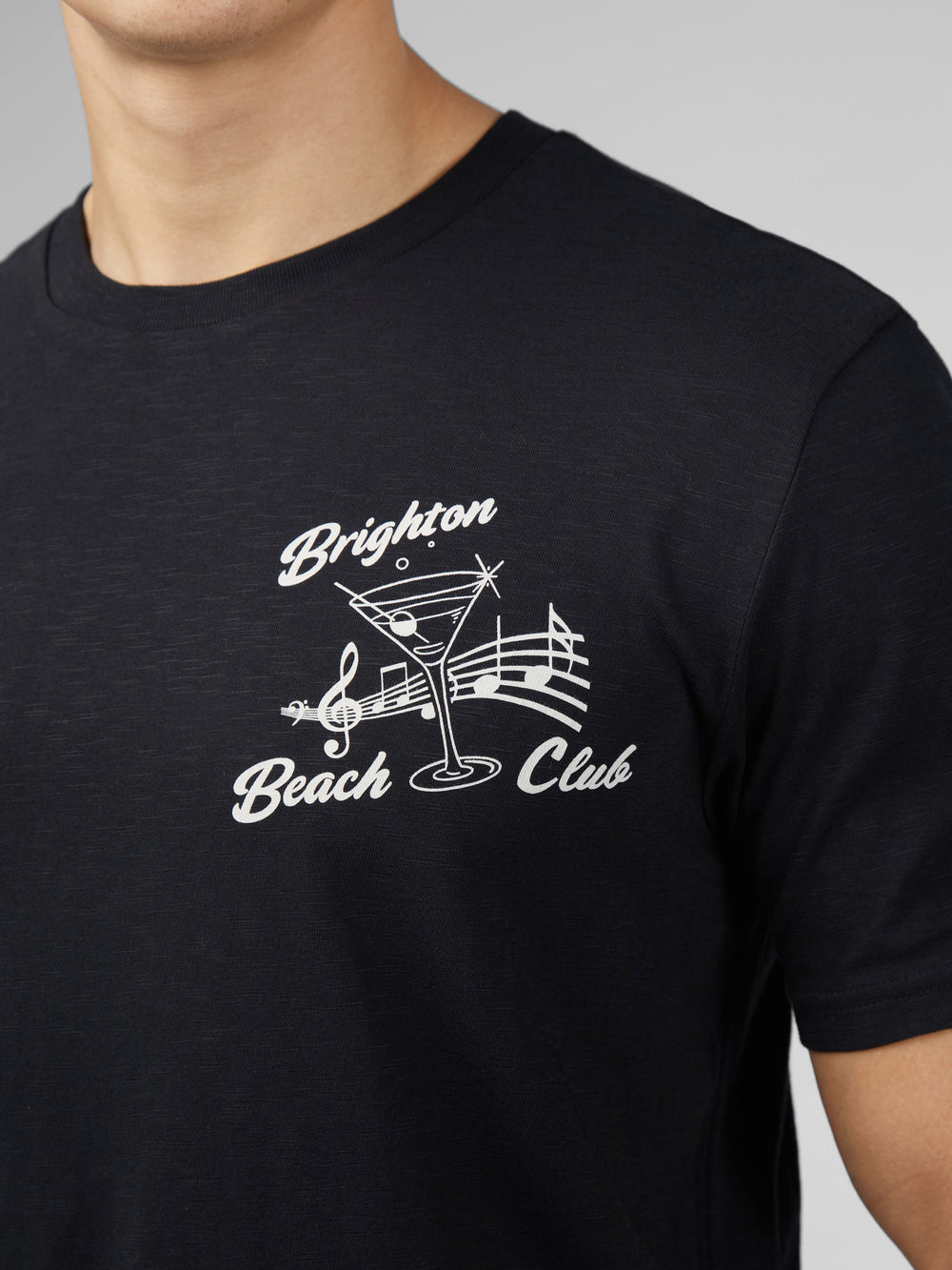 Ben Sherman Signature Brighton Beach Club T-Shirt Black | 7419360-GF