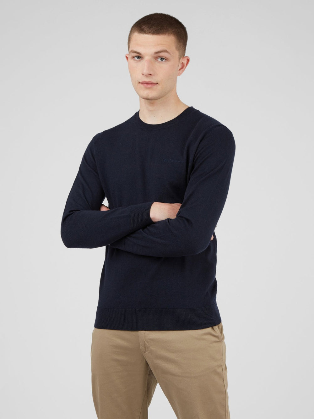 Ben Sherman Signature Crewneck Knitwear Navy | 5176023-KE