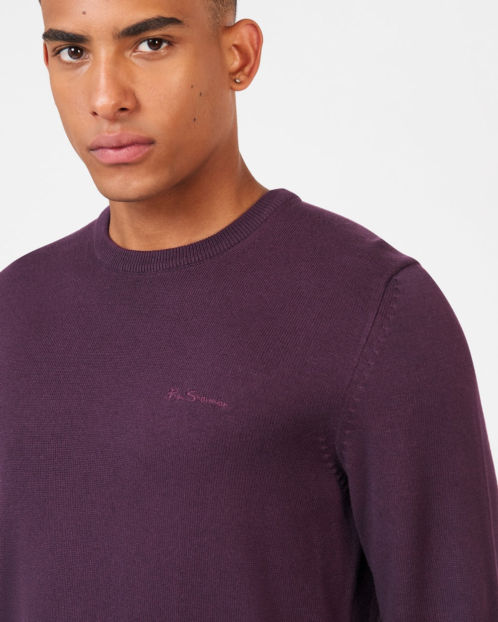 Ben Sherman Signature Crewneck Knitwear Purple | 1730485-JI