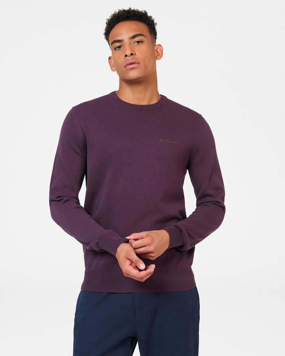 Ben Sherman Signature Crewneck Knitwear Purple | 1730485-JI