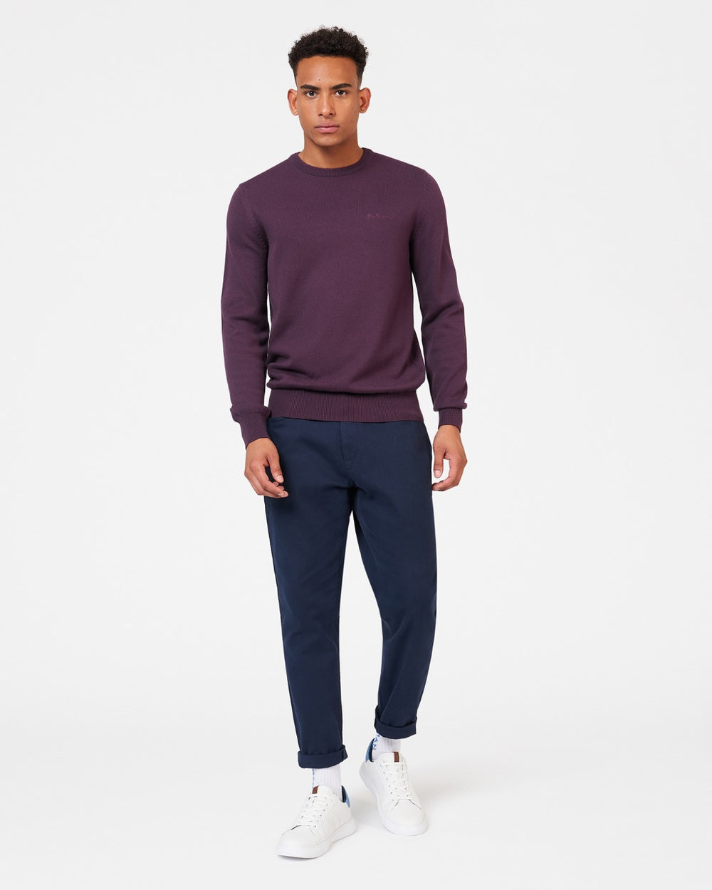 Ben Sherman Signature Crewneck Knitwear Purple | 1730485-JI