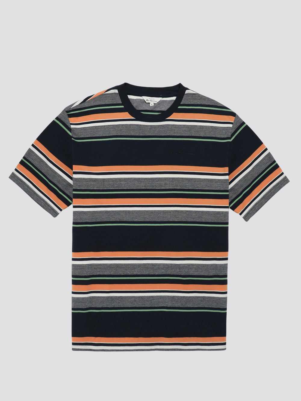 Ben Sherman Signature Engineered Stripe T-Shirt Navy | 5043789-TV