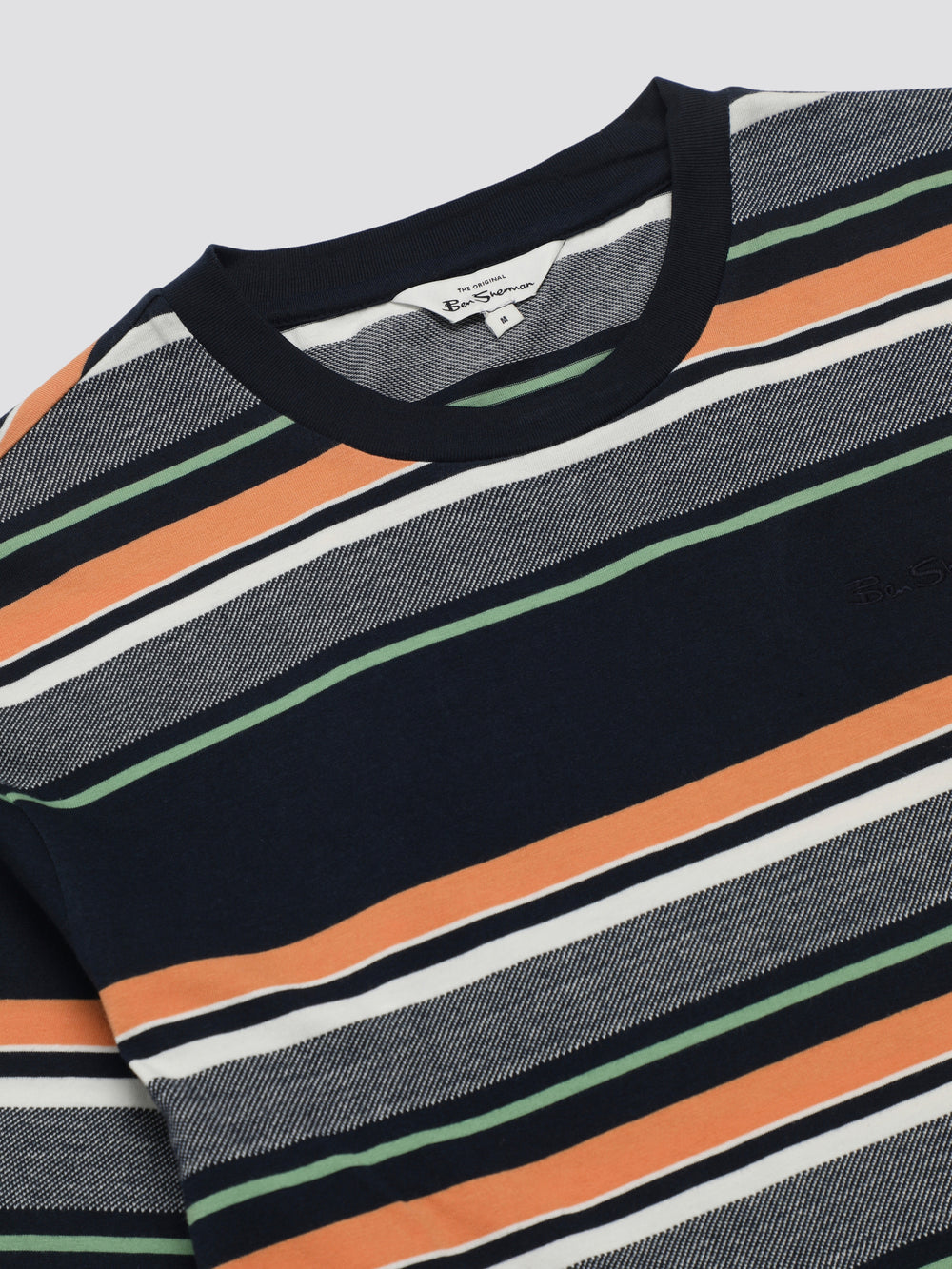 Ben Sherman Signature Engineered Stripe T-Shirt Navy | 5043789-TV