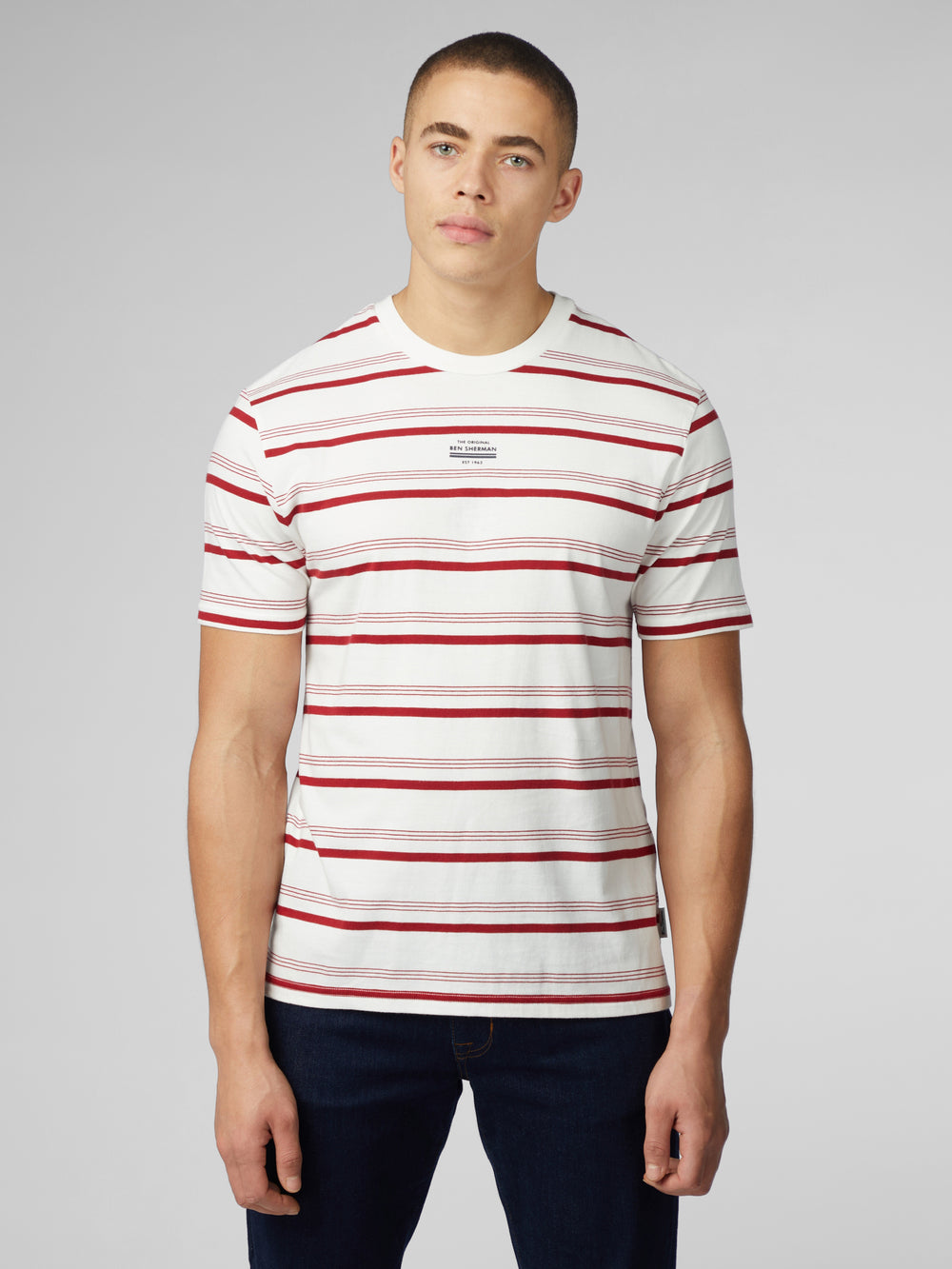 Ben Sherman Signature Fine Stripe T-Shirt White | 2758346-WD