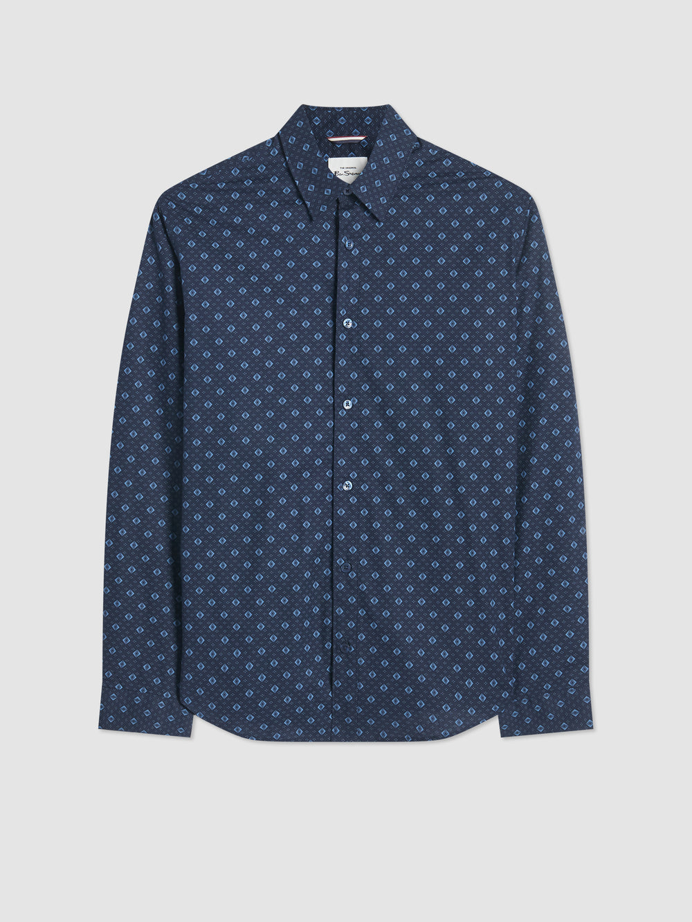 Ben Sherman Signature Geo Shirts Blue | 0194278-WC