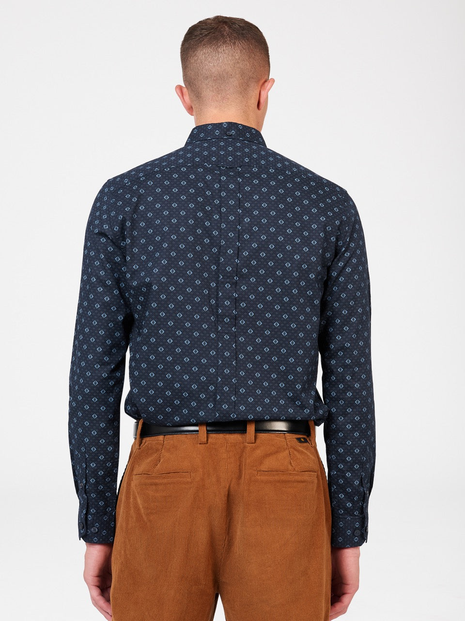 Ben Sherman Signature Geo Shirts Blue | 0194278-WC