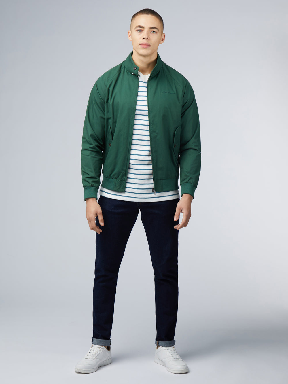 Ben Sherman Signature Harrington Jackets Green | 0253741-EH