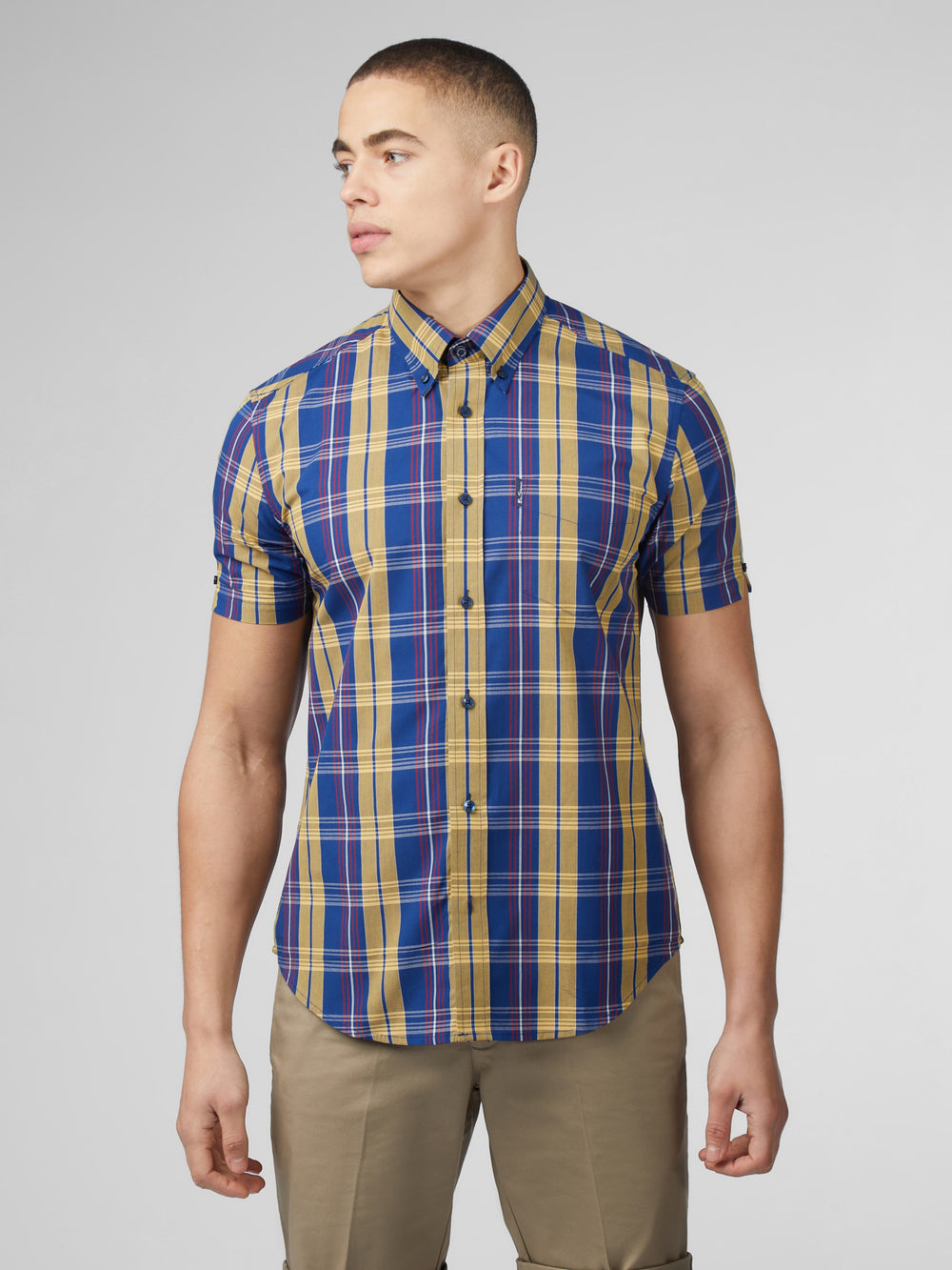 Ben Sherman Signature Irregular Check Shirts Blue | 9472658-NK