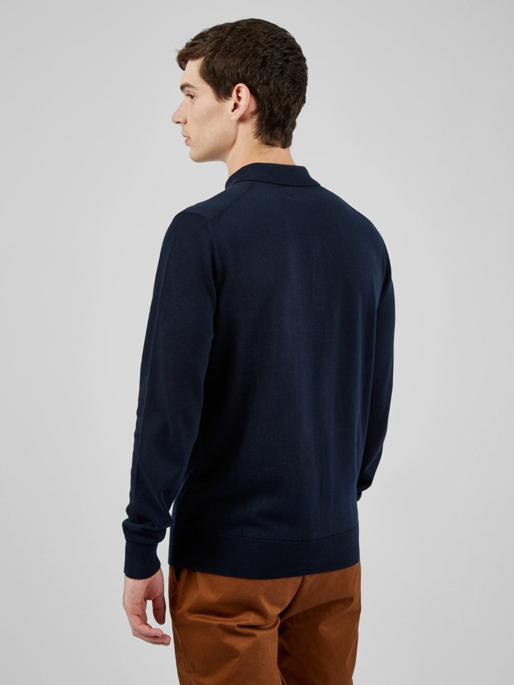 Ben Sherman Signature Long-Sleeve Polo Neck Sweaters Navy | 0657429-PS