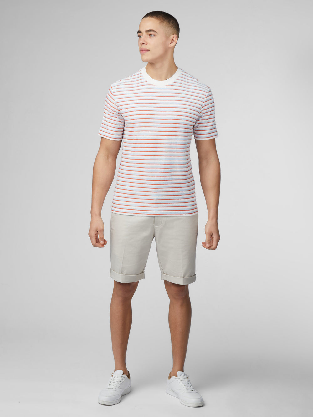 Ben Sherman Signature Loopback Stripe T-Shirt Blue | 2048351-UE