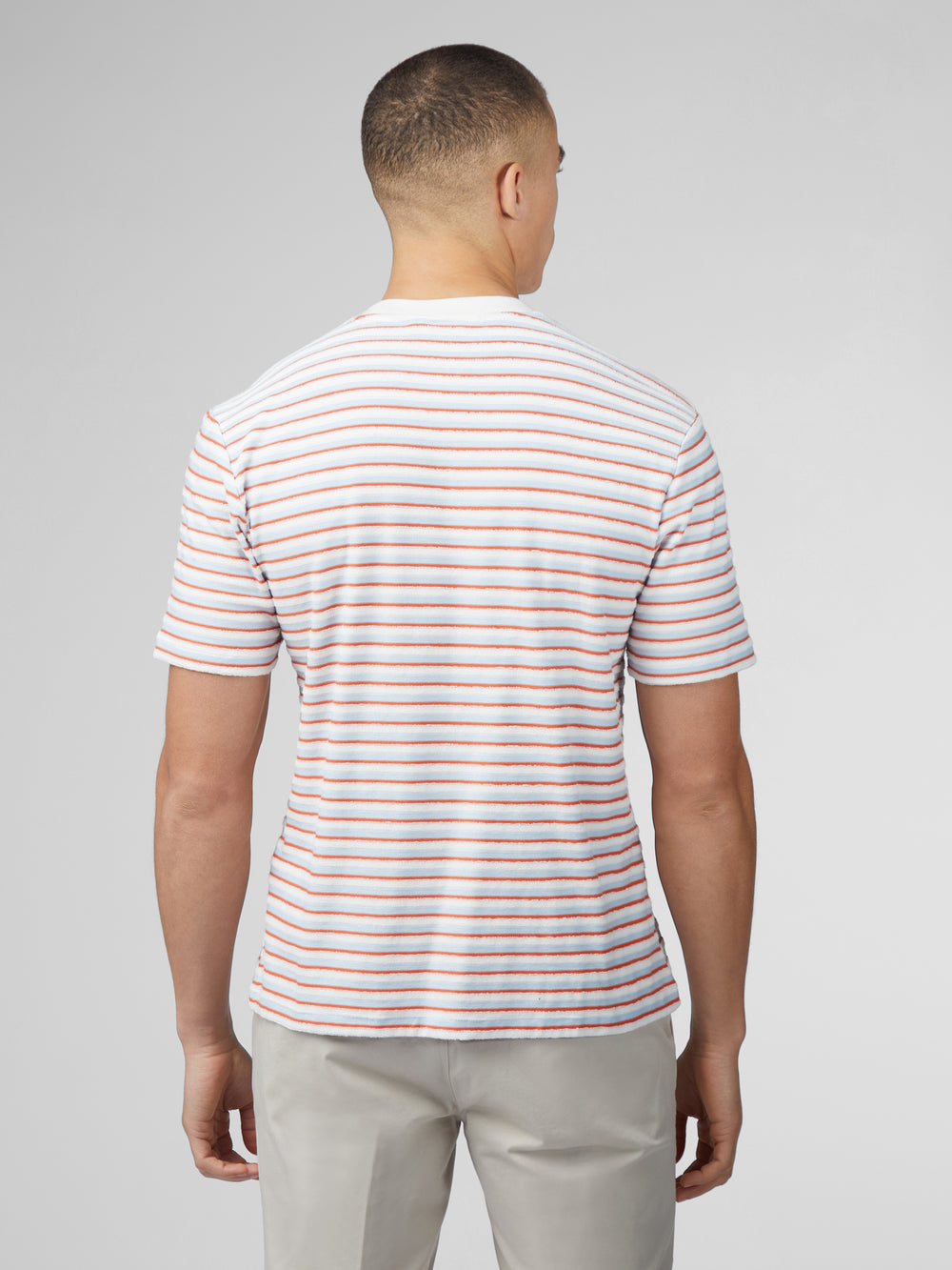 Ben Sherman Signature Loopback Stripe T-Shirt Blue | 2048351-UE