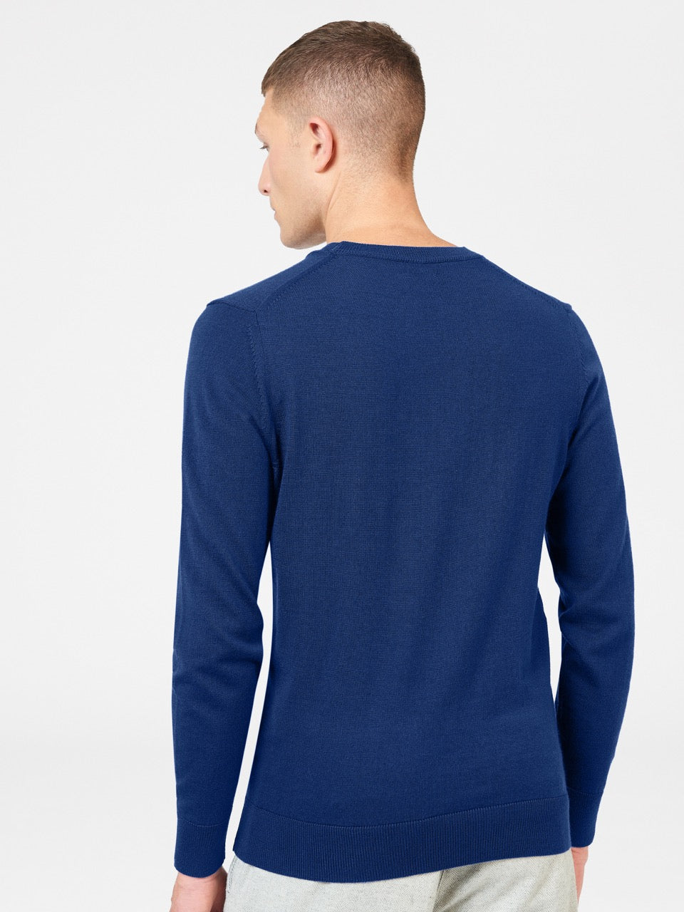 Ben Sherman Signature Merino Crewneck Knitwear Blue | 7163052-QU