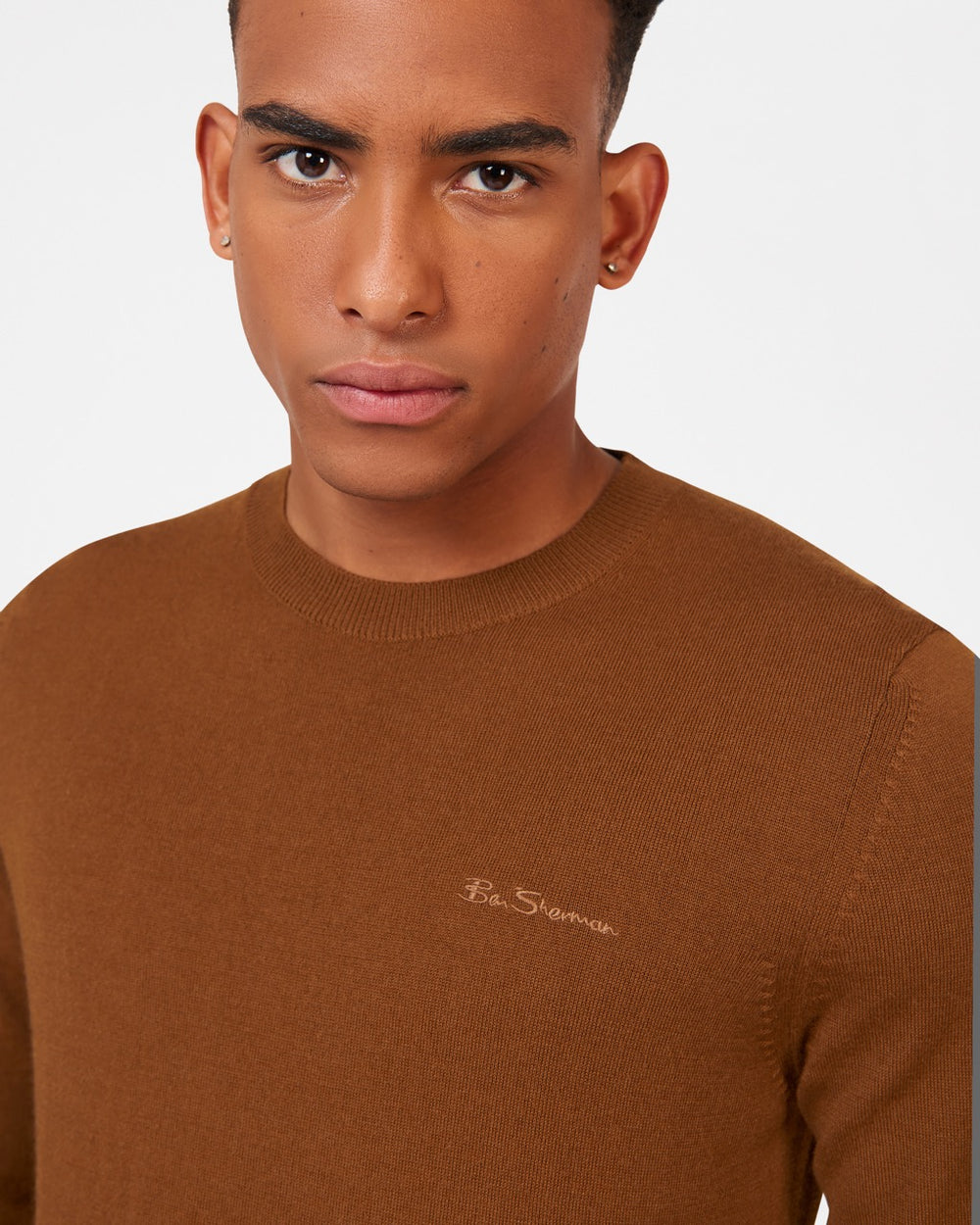 Ben Sherman Signature Merino Crewneck Knitwear Brown | 6834179-YJ