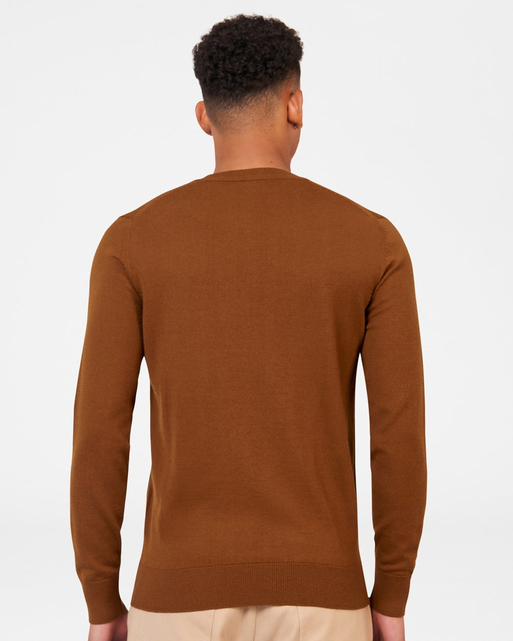 Ben Sherman Signature Merino Crewneck Knitwear Brown | 6834179-YJ