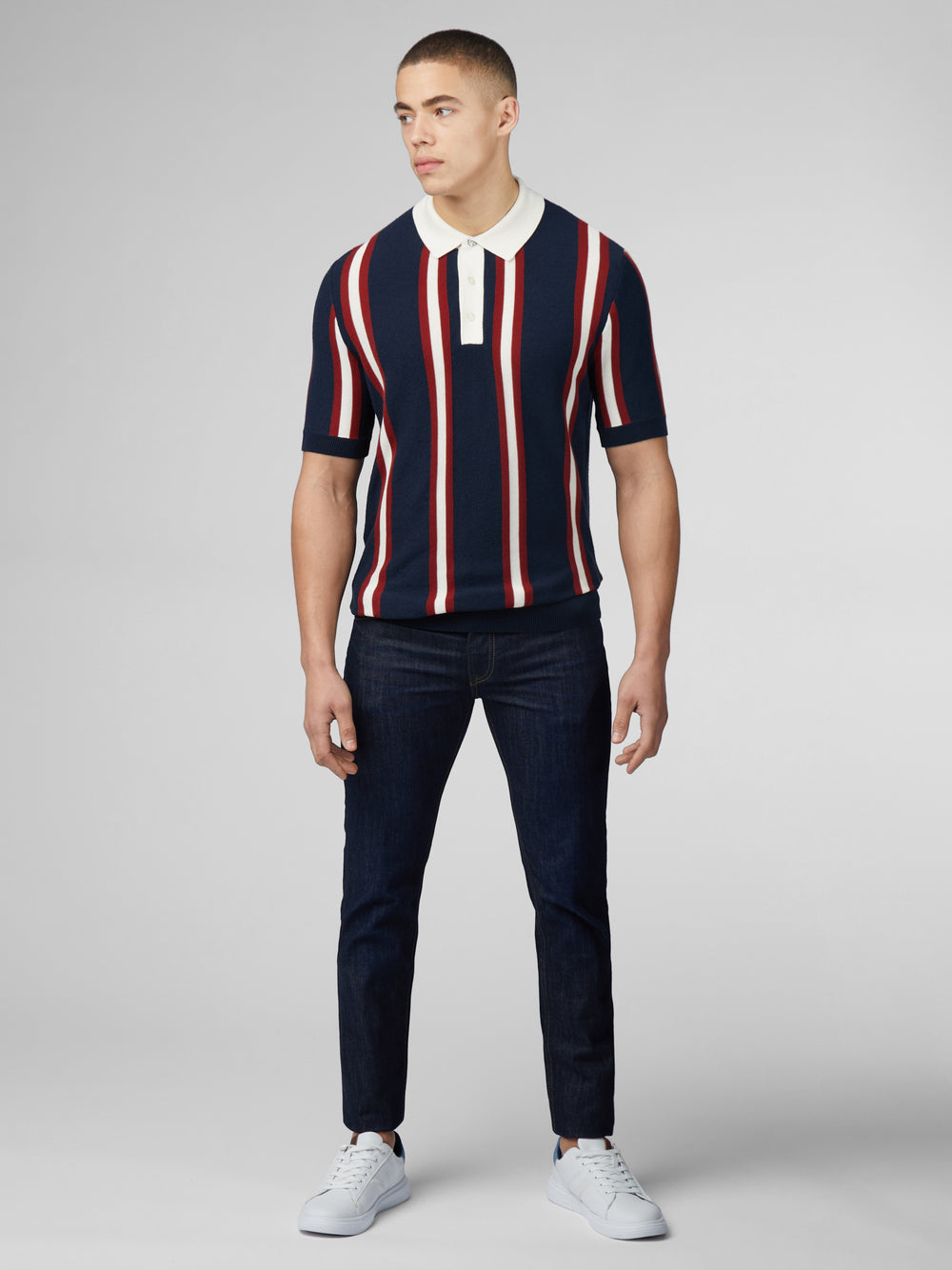 Ben Sherman Signature Mod Rugby Knitwear Navy | 7921546-TY