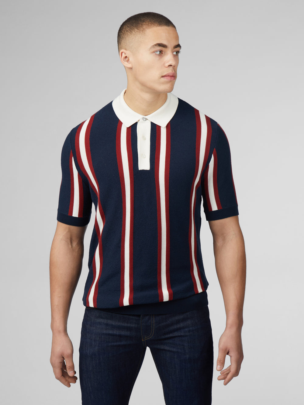 Ben Sherman Signature Mod Rugby Knitwear Navy | 7921546-TY