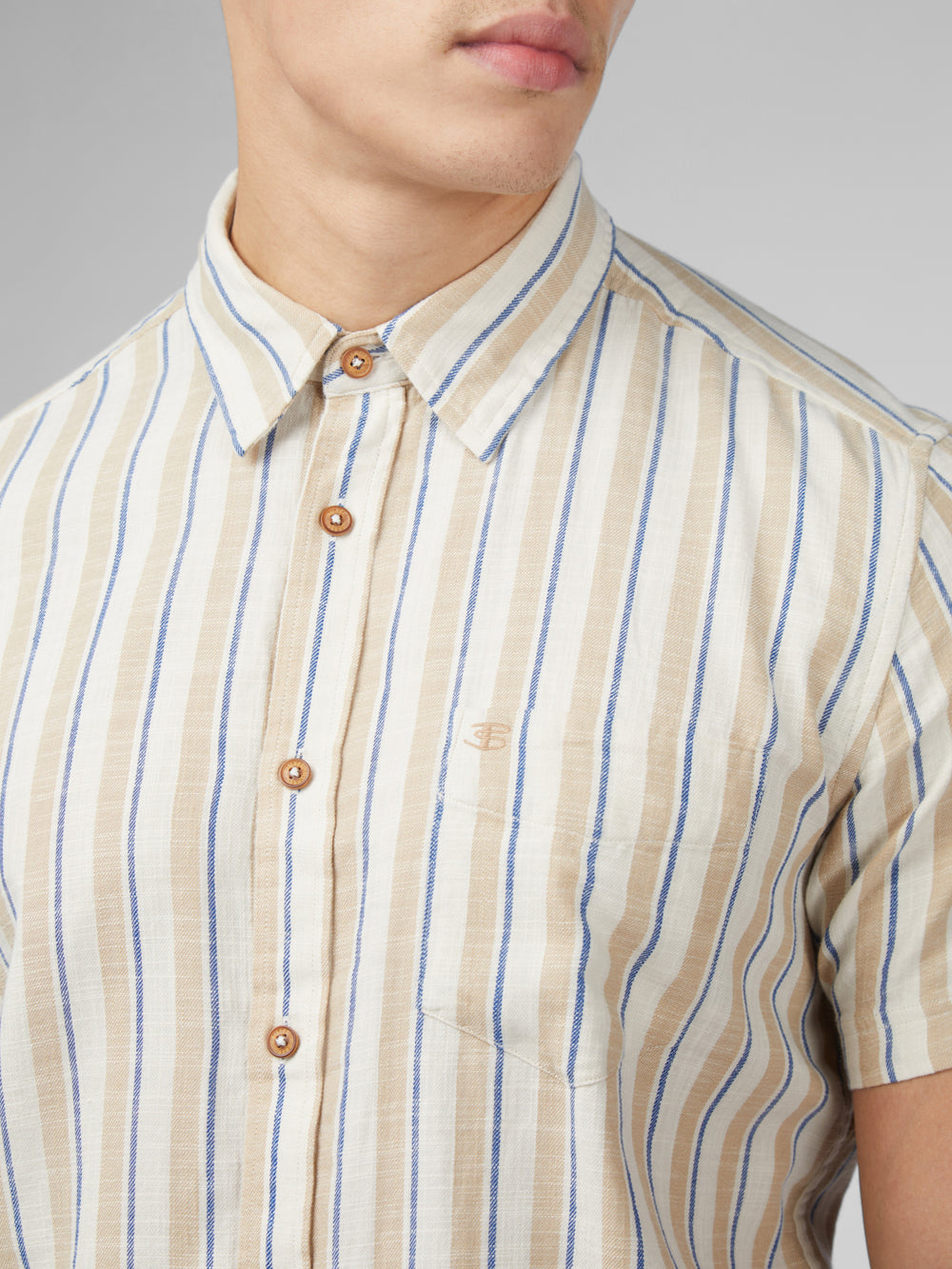 Ben Sherman Signature Mod Stripe Shirts White | 6784902-CF