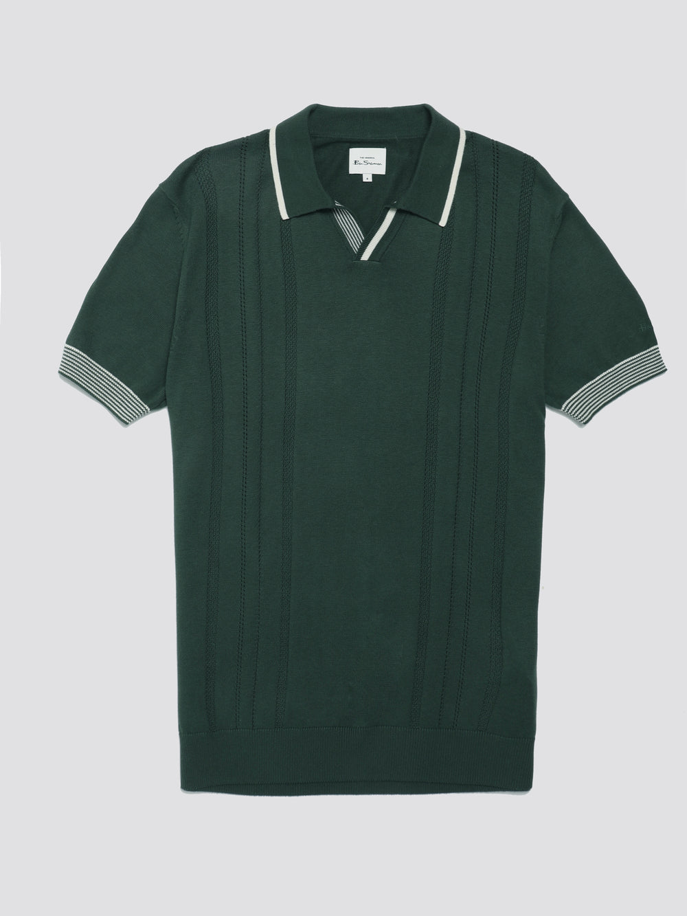 Ben Sherman Signature Open Neck Polo Knitwear Green | 0675342-JK