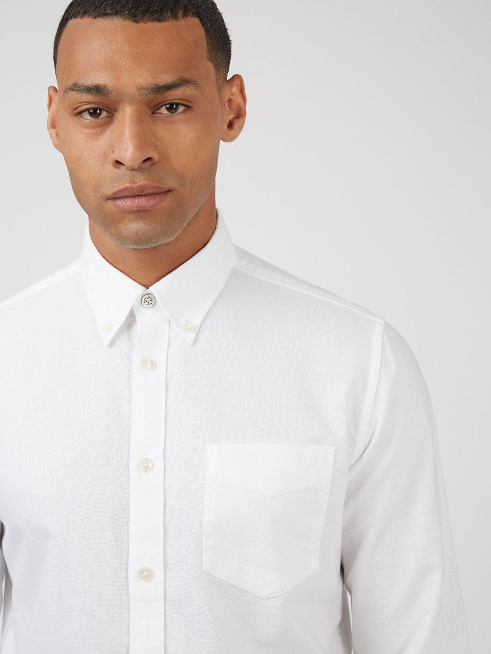 Ben Sherman Signature Organic Long-Sleeve Oxford Shirts White | 5431978-EU